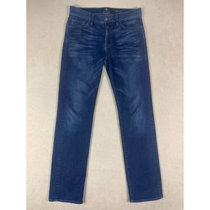 7 For All Mankind Luxe Performance Womens 31 Mid Rise Jeans Stretch Slim Fit‎